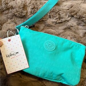 Kipling Aqua Wristlet Clutch